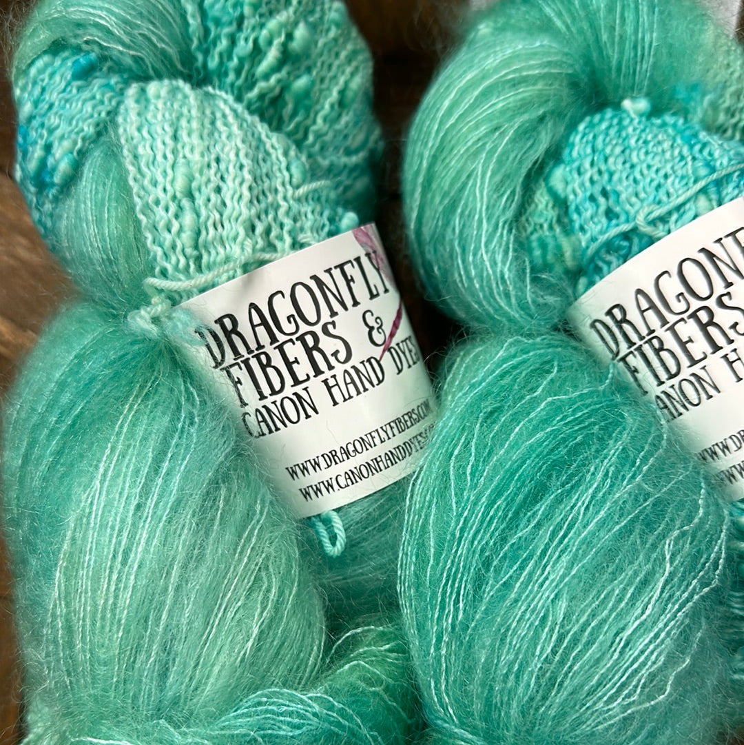 Slub & Mohair Yarn Set; Mint Julep – Canon Hand Dyes