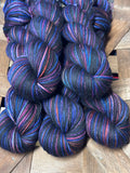 Midnight Revels; Self-Striping Yarn on Charles Merino