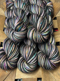 Blue Opal; Self-Striping Yarn on Charles Merino