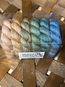Sunwashed Shawl Kit; Oscar Sparkle Merino Yarn