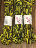 The Slug Club; Self-Striping Yarn on William Merino