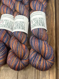 We Looked Fire; Self-Striping Yarn on William Merino