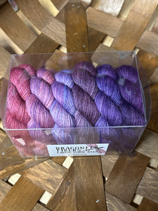 Pretty in Pink Shawl Kit; Oscar Sparkle Merino Yarn