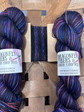 Midnight Revels; Self-Striping Yarn on Charles Merino