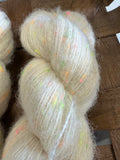 Naked & Neon; Glow in the Dark Tweed Fluff Fingering Weight Yarn