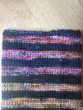 Opalite with Navy; Self-Striping Yarn on Charles Merino