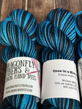 Once in a Blue Moon; Self-Striping Yarn on William Merino