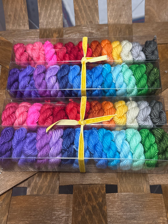 Umbrellas of Cherbourg; Minis set on Charles Merino Fingering Weight Yarn