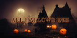 All Hallows' Eve Halloween Half-vent Assigned Pooling Shawl Set; Ready to Ship