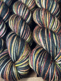 I Think Our House is Haunted; Self-Striping Yarn on Charles Merino