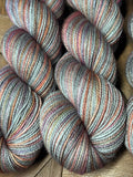 Foggy Morning in Lothlorien; Self-Striping Yarn on Charles Merino