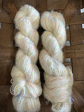 Naked & Neon; Glow in the Dark Tweed Fluff Fingering Weight Yarn