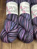 The Dark Lord; Self-Striping Yarn on William Merino