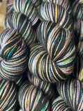 Blue Opal; Self-Striping Yarn on Charles Merino