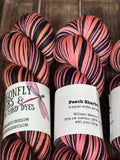 Peach Sherbet; Self-Striping Yarn on William Merino