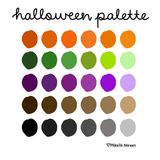 All Hallows' Eve Halloween Half-vent Assigned Pooling Shawl Set; Ready to Ship