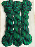 Green Indeed is the Colour of Lovers; Self-Striping Yarn on William Merino