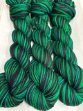 Green Indeed is the Colour of Lovers; Self-Striping Yarn on William Merino