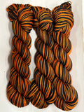 His Eyes Blazed; Self-Striping Yarn on William Merino