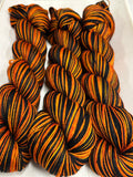 His Eyes Blazed; Self-Striping Yarn on William Merino
