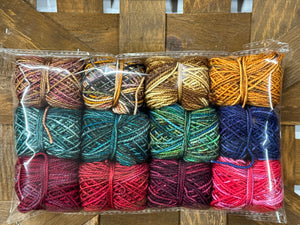 10g Mottled Minis; Dragon Sock Merino Yarn; 12 color pack #2