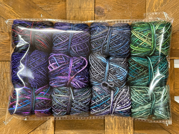 10g Mottled Minis; Dragon Sock Merino Yarn; 12 color pack #8