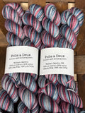 Folie a Deux; Self-Striping Yarn on Multiple Base Options