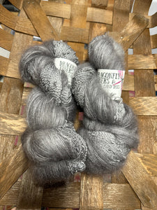 Slub & Mohair Yarn Set; Silver Grey