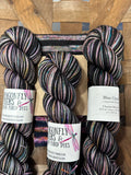 Blue Opal; Self-Striping Yarn on Charles Merino