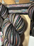 Blue Opal; Self-Striping Yarn on Charles Merino