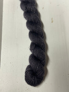 Soft Coal Contrast Heel & Toe Skein; Oscar Sparkle Merino yarn