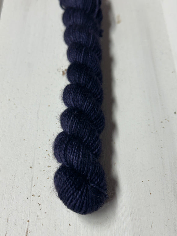 Deep Purple 20g Contrast Heel & Toe Mini Skein; Charles Merino yarn