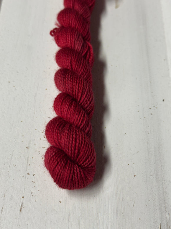 Red 20g Contrast Heel & Toe Mini Skein; Charles Merino yarn