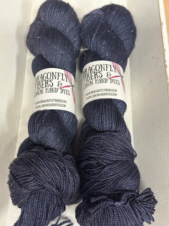 Night Sky 100g Skein; Oscar Sparkle Merino yarn