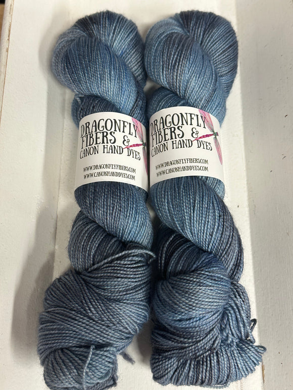Blue Smoke 100g Skein; Charles Merino yarn
