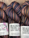 Guilded Age; Self-Striping Yarn on Charles Merino