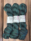 I Desire Nothing But the Reward of a Villain; Self-Striping Yarn on Charles Merino