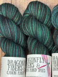 I Desire Nothing But the Reward of a Villain; Self-Striping Yarn on Charles Merino