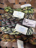 DESTASH: 4 skein MYSTERY GRAB BAG SELF-STRIPING YARN