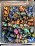 DESTASH: 4 skein MYSTERY GRAB BAG SELF-STRIPING YARN