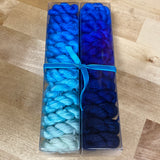 Blue Gradient; Minis set on John Merino Fingering Weight Yarn