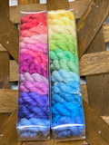 The Queen's Rainbow; Minis set on Oscar Sparkle Fingering Weight Yarn